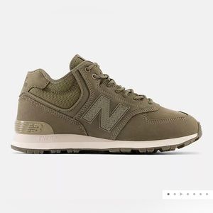 New Balance men’s size 10.5 574H high top olive green sneakers unisex 574